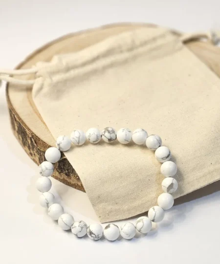 pulseira de energia howlite naturibio 8 mm