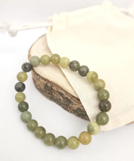Pulseira energia pedras preciosas jade Canada 8 mm